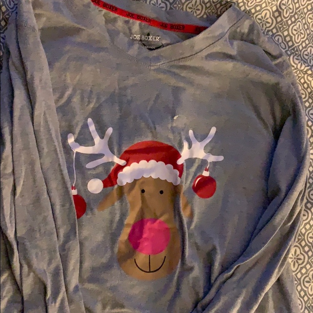 Joe boxer Christmas rain deer pajama shirts
